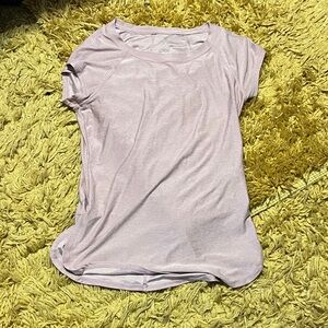 Head light purple shirt